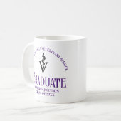 Paarse Veterinaire School Afstuderen Custom Koffiemok (Voorkant links)