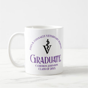 Paarse Veterinaire School Afstuderen Custom Koffiemok