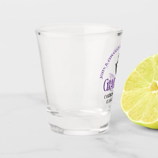 Paarse Veterinaire School Afstuderen Custom Shot Glas (Links)