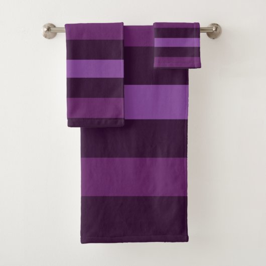 Paarse vetgedrukte strepen bad handdoek (Insitu)