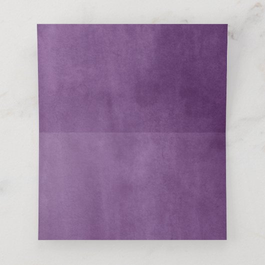 Paarse vetplanten bloemenbruiloft plaats kaart plaatskaartje (Binnenkant ongevouwen)