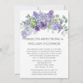 Paarse vetplanten, lila's, alleen lavendelontvangs kaart (Voorkant)