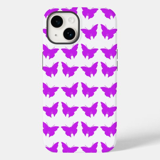 Paarse vette vlinder Case-Mate iPhone case (Achterkant)