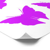 Paarse vette vlinders poster (Hoek)