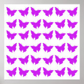 Paarse vette vlinders poster (Voorkant)