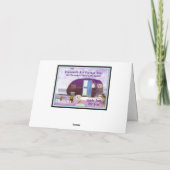 Paarse Vibe Camper Trailer Happy Birthday Kaart (Achterkant)