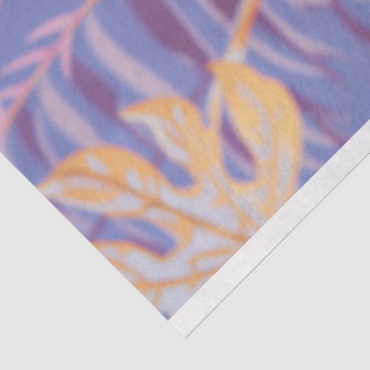 Paarse Vibrant  Bloemen Koning Krab Decoupage Tissuepapier (Detail)