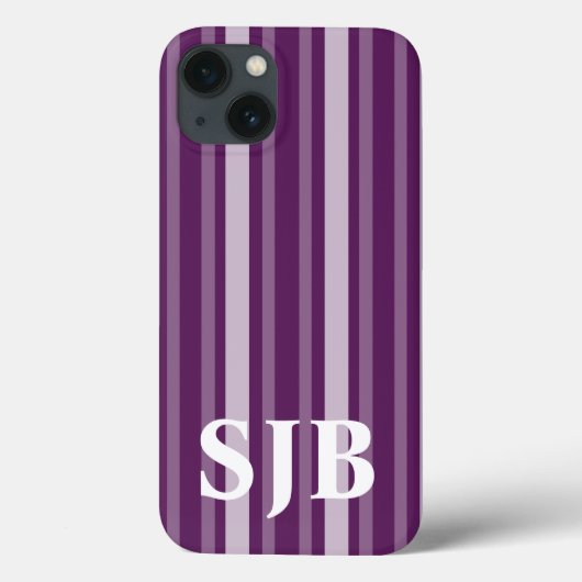 Paarse Victoriaans aantekening met monogram Case-Mate iPhone Case (Achterkant)
