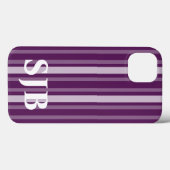 Paarse Victoriaans aantekening met monogram Case-Mate iPhone Case (Achterkant (horizontaal))