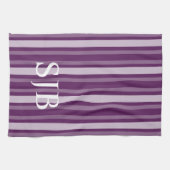 Paarse Victoriaans aantekening met monogram Theedoek (Horizontaal)