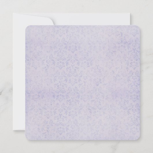 paarse Victoriaans bruiloft Wederewal Kaart (Achterkant)