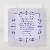 paarse Victoriaans bruiloft Wederewal Kaart (Voorkant)
