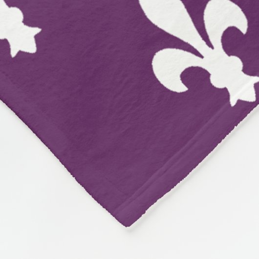 Paarse Victoriaans Fleur de Lys Fleece Deken (Hoek)