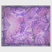 Paarse Victoriaans stijl romantische vlinder Cadeaupapier (Vlak)