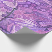 Paarse Victoriaans stijl romantische vlinder Cadeaupapier (Hoek)