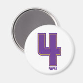 Paarse Vier mag Magneet (Voorkant / Achterkant)