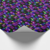 Paarse viering Mazel Tov Cadeaupapier (Hoek)