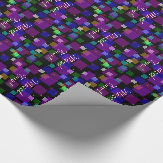 Paarse viering Mazel Tov Cadeaupapier (Hoek)