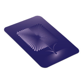 Paarse vierkante bloem magneet