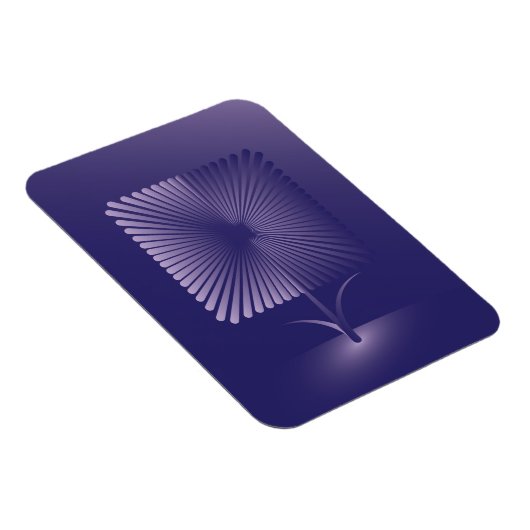 Paarse vierkante bloem magneet (Rechterzijde)