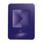 Paarse vierkante bloem magneet (Verticaal)