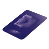 Paarse vierkante bloem magneet (Linkerzijde)