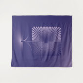 Paarse vierkante bloem wandkleed (Voorkant (horizontaal))