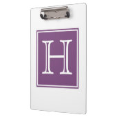 Paarse Vierkante Monogram Klembord (Links)