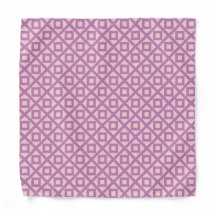 Paarse Vierkanten Patroon Bandana