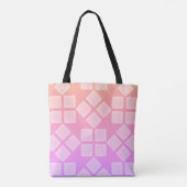 Paarse Vierkanten  Tote Bag (Achterkant)