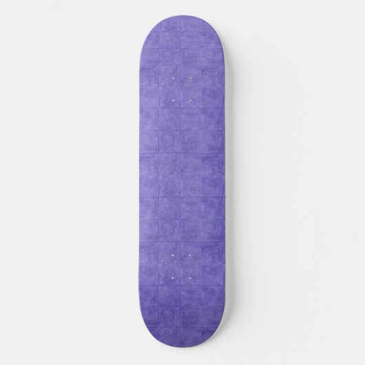 Paarse vierkanten Waterverf Persoonlijk Skateboard (Voorkant)