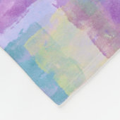 Paarse Vierkantjes Abstracte Fleece Deken (Hoek)