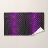 Paarse vierkantjes in zwart bad handdoek (Handdoek)