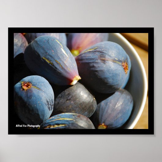 Paarse Vijgenfruit in Kom Poster (Voorkant)
