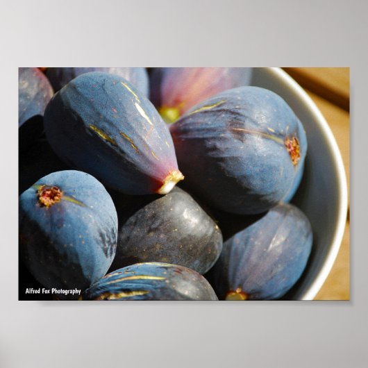 Paarse Vijgenfruit in Kom Poster (Voorkant)