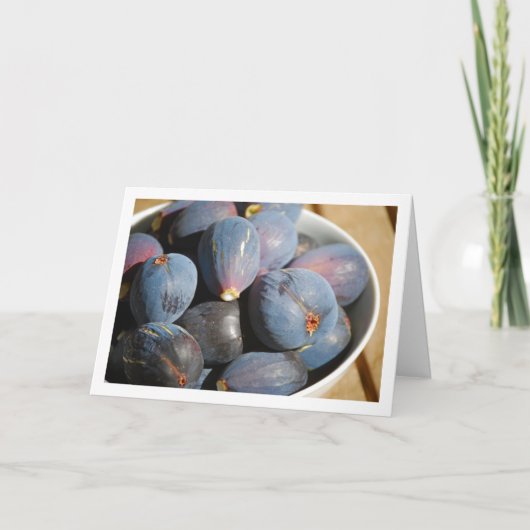 Paarse vijgenvrucht in kom kaart (Voorkant)