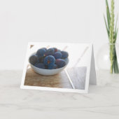 Paarse vijgenvrucht in kom kaart (Voorkant)