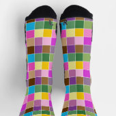 Paarse vink controlepatroon stijlvol kleurrijk sokken (Top)