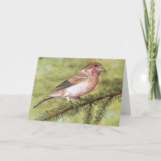 Paarse vink Groeten Kaart (Voorkant)