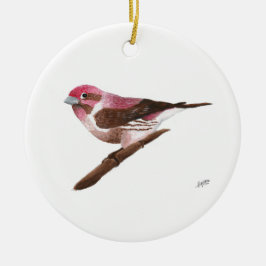 Paarse Vink Keramisch Ornament