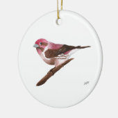 Paarse Vink Keramisch Ornament (Links)
