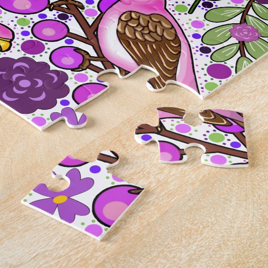 Paarse vinken, Lilacs - NH State Bird and Flower Legpuzzel (Zijkant)