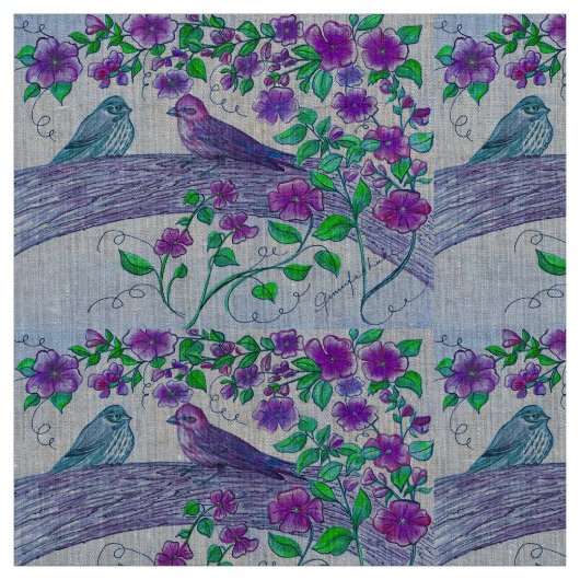 Paarse vinken stof (Swatch)