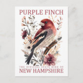 Paarse vinkenvogel van New Hampshire USA Reizen Briefkaart (Voorkant)