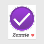 Paarse Vinkje Sticker (Vel)