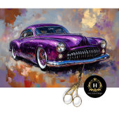 Paarse Vintage Auto Kunst Decoupage Tissuepapier