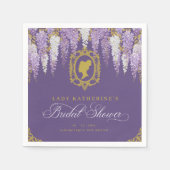 Paarse Vintage Bruidsdouche Servet (Voorkant)