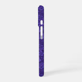 Paarse Vintage Damast Patroon iPhone 16 Hoesje (Linkerkant)