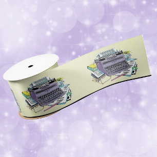 Paarse Vintage Handmatige Schrijfmachine Papier Pe Satijnen Lint
