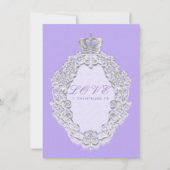 Paarse Vintage Kroon Sfeervolle Trouwdag (Voorkant)